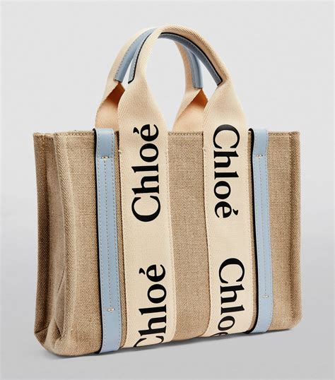 chloe woody tote small|chloe medium woody canvas tote.